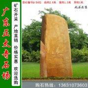  2.8米宽黄蜡石校园刻字石文化石 编号Q-5452
