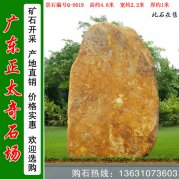 4.6米高黄蜡石入口刻字标志石文化石编号Q-0619