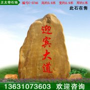 3.8米高天然景观石标志石广东黄蜡石编号C-5746